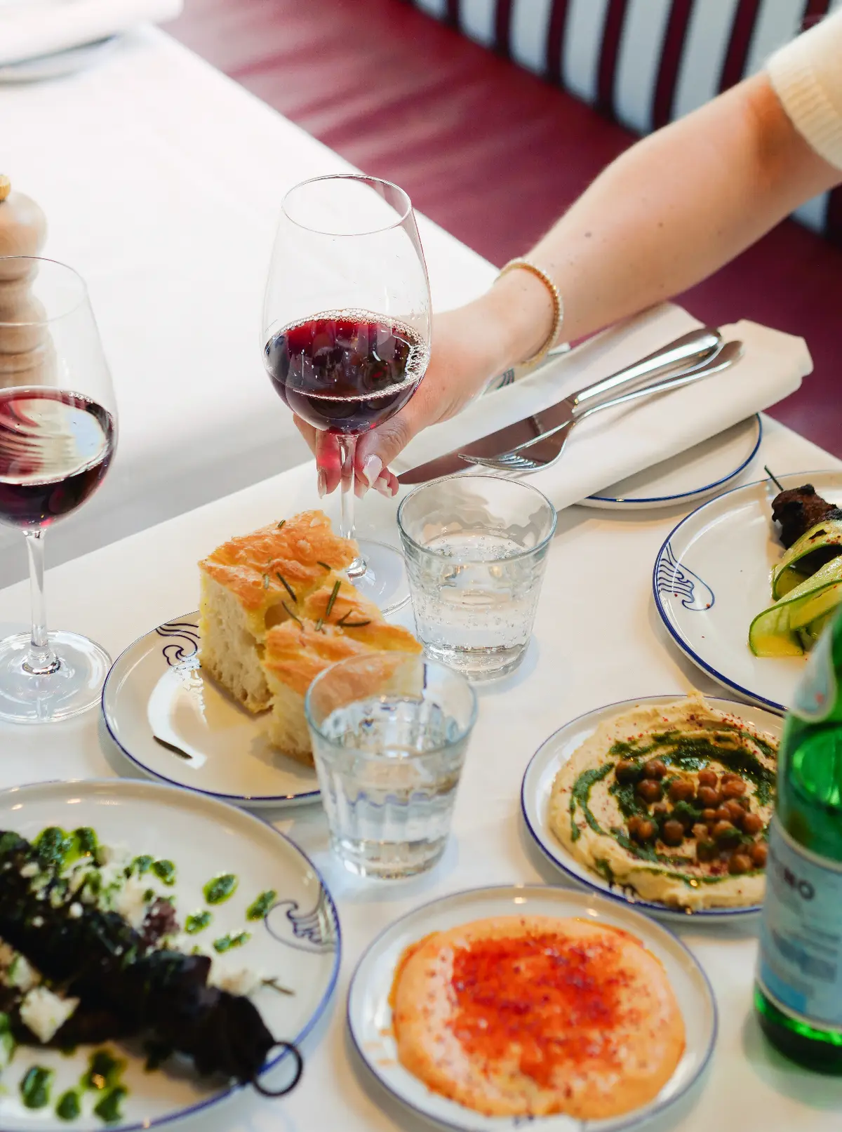 Mediterranean table setting at Juno