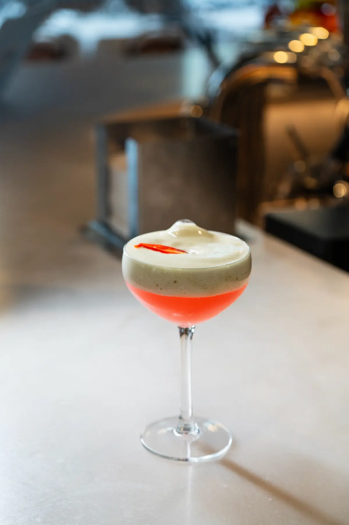 Signature cocktail at the Juno bar